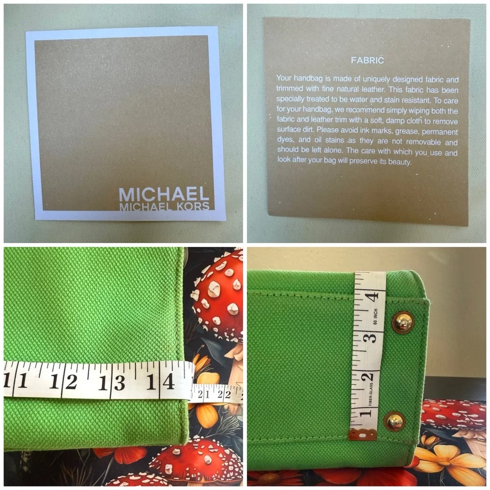 MICHAEL KORS 💚 Green Hamilton Handbag - Picture 16 of 16